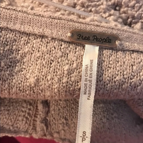 FREE PEOPLE Popcorn Pullover Sweater Fuzzy Top Crop Cropped Knit Blouse Mauve - Picture 9 of 11